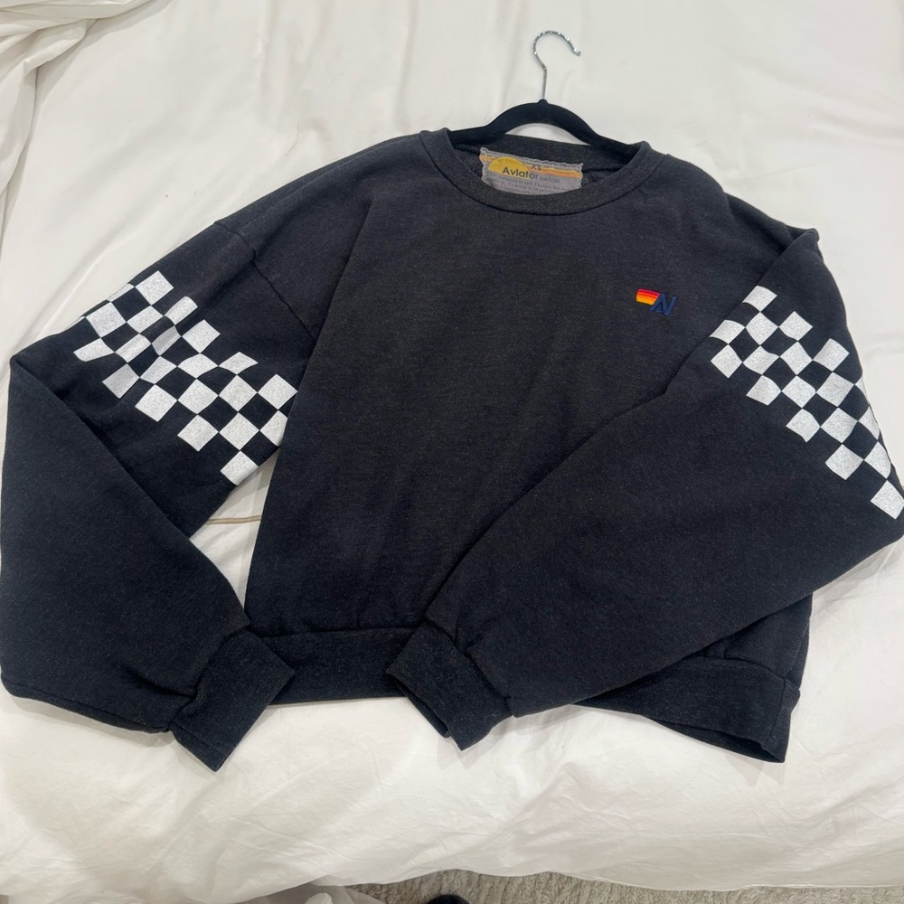 Aviator Nation 2 Sleeve Relaxed Crew Neck